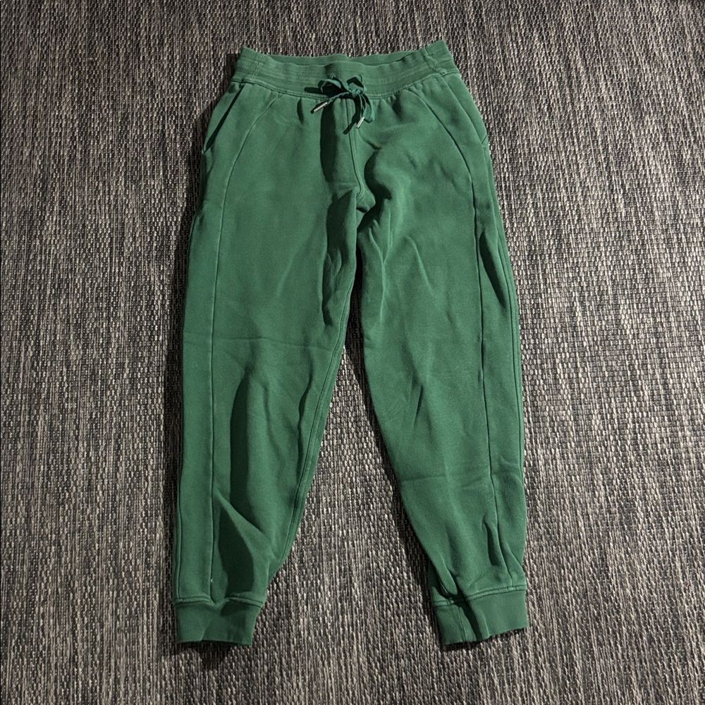 Lululemon Scuba High Rise Jogger Everglade Green Cotton Terry Size 4